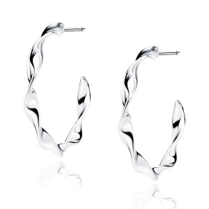 Cercei argint Twisted Circles DiAmanti Z1871ER-DIA (Argint 925‰ 2,3 g.)